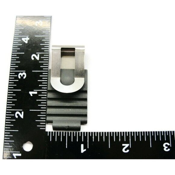 Money Clip Brushed Stainless Steel K&R Logo Rubber Tip Credit Card Cash Holder - Picture 5 of 6